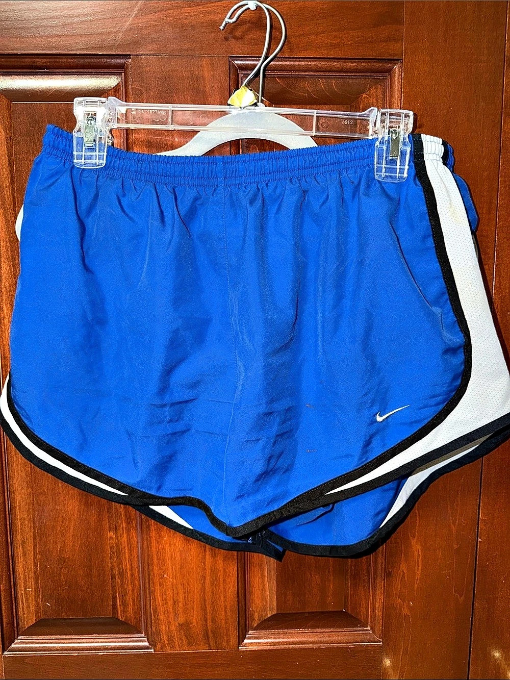 Nike Women's Color Block Athletic Shorts Blue & White Like New